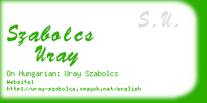 szabolcs uray business card